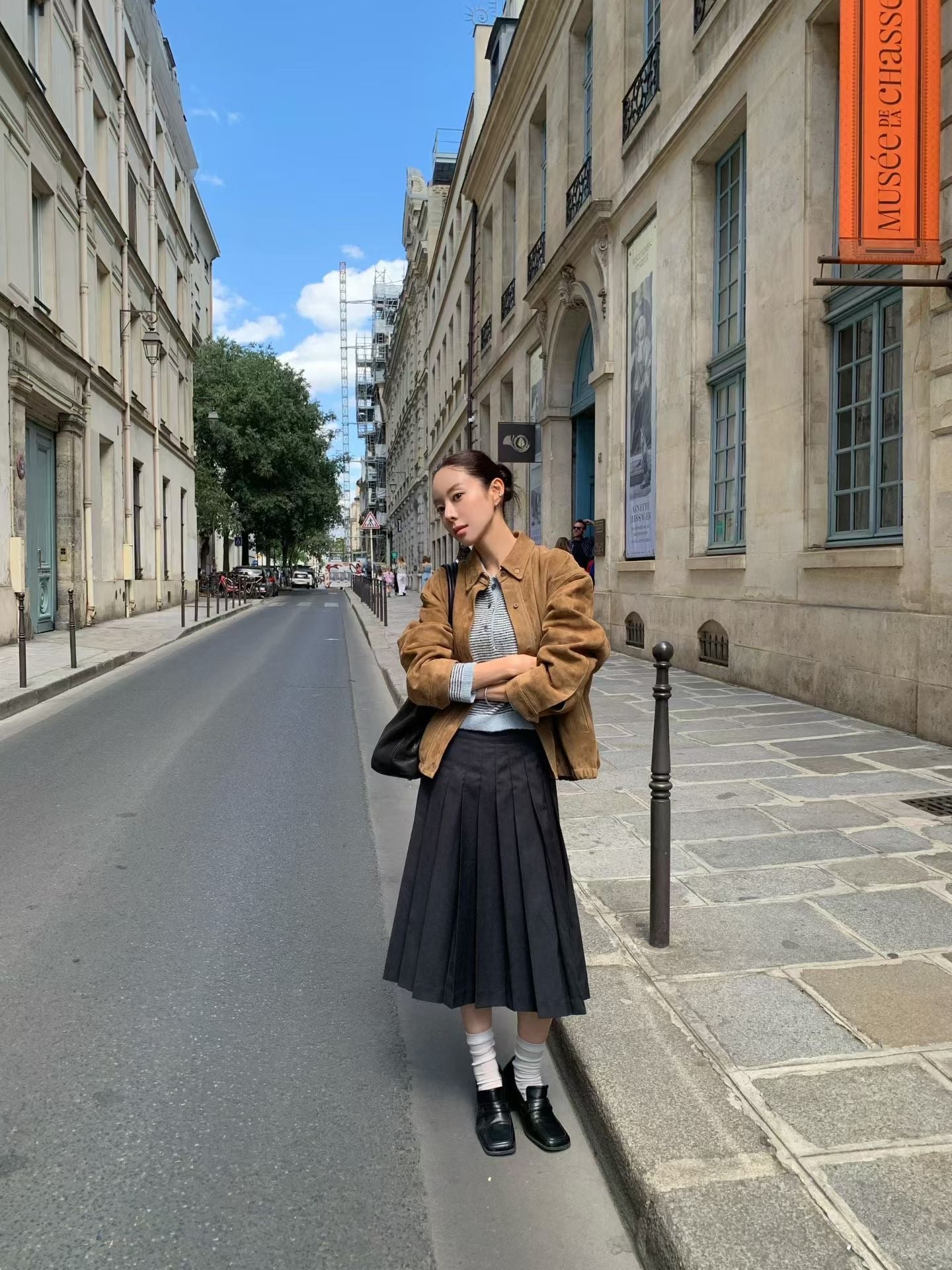 【Italy Fabric】 Lazira Goat Suede Jacket