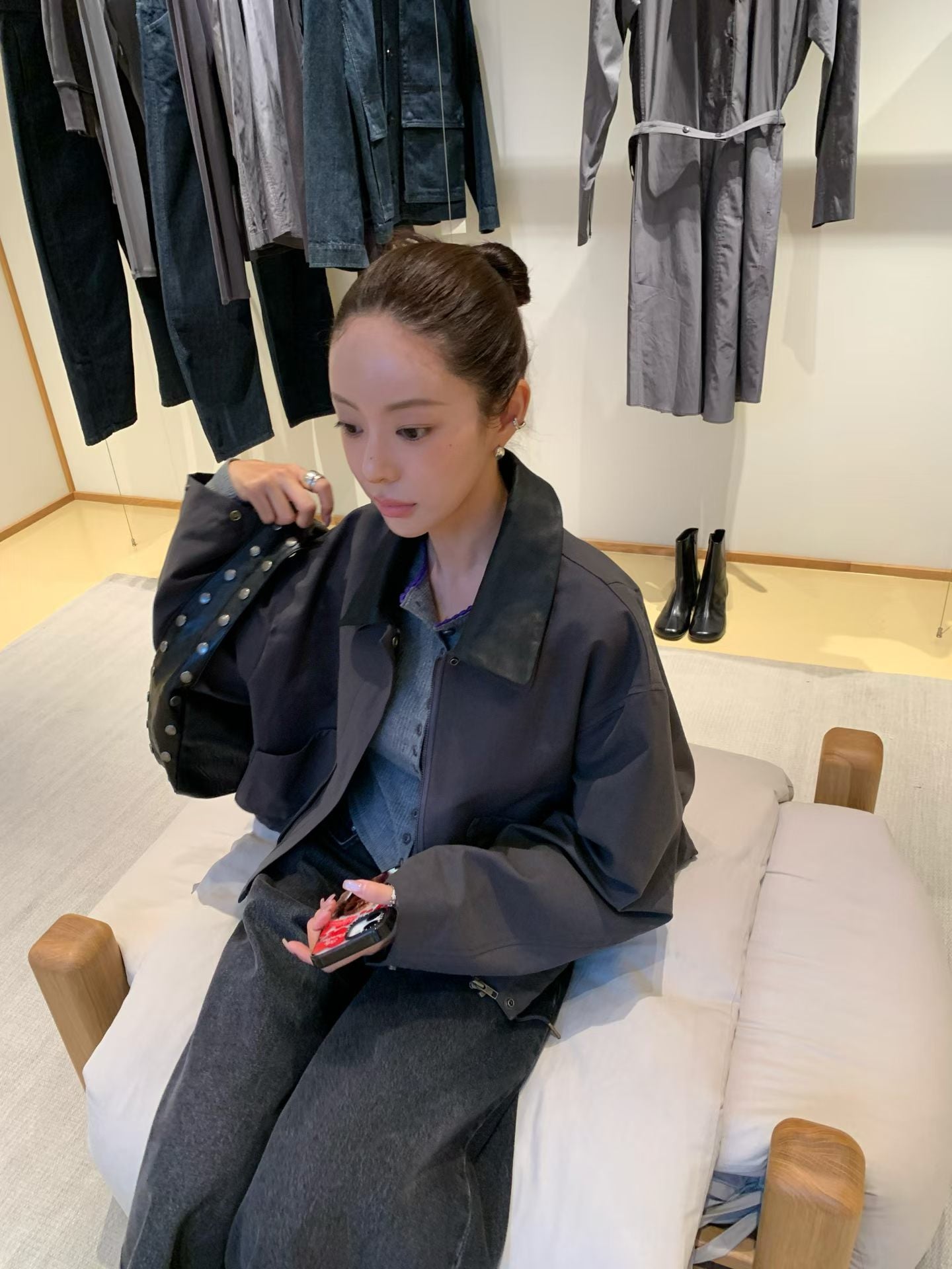 【可拆卸撞色翻領】 Zaranne Jacket (3 Colors)