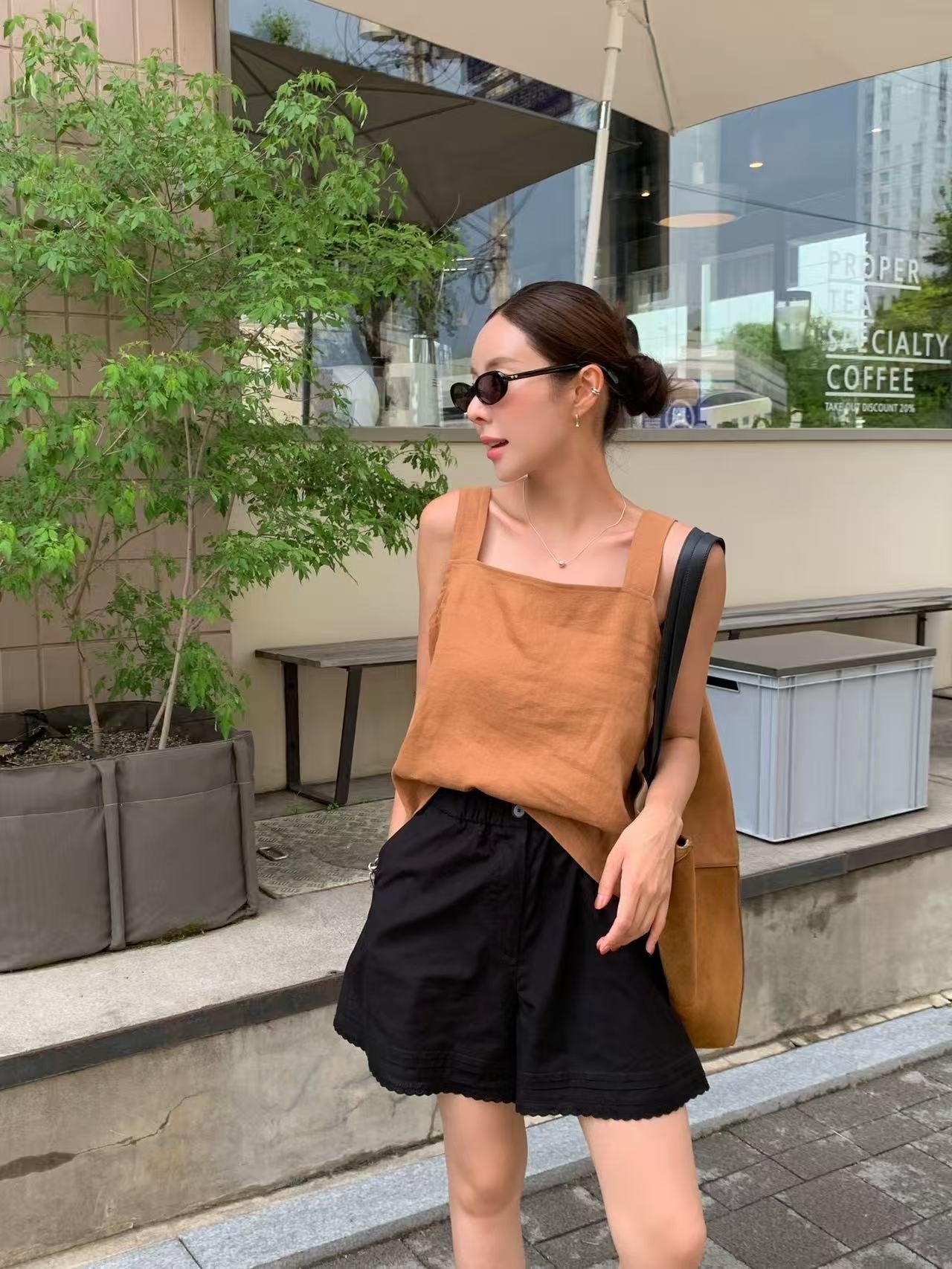 Aveline Linen Top (3 Colors)