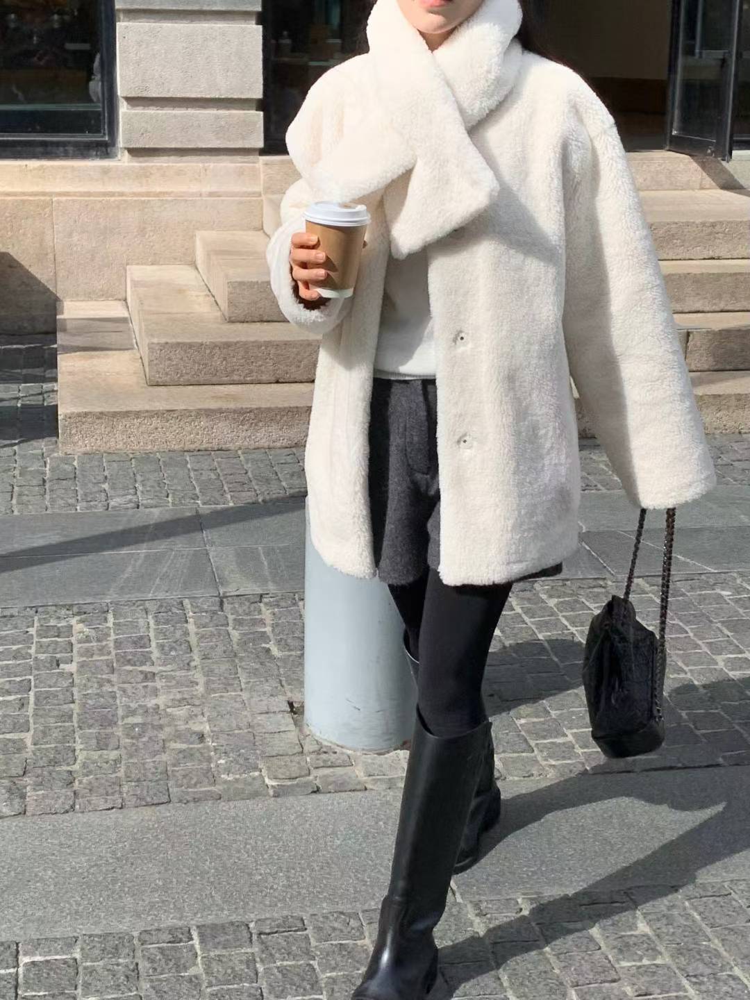 Serafine Coat with Muffler