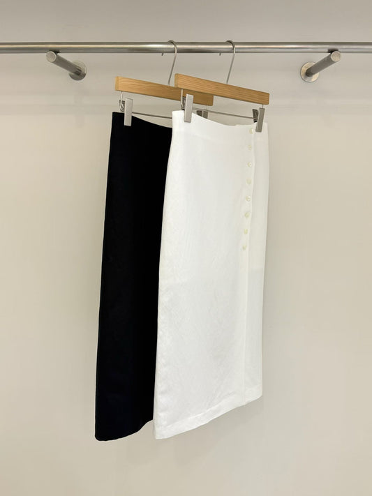 【亞麻50%面料】 Xanthe Linen Skirt (2 Colors)
