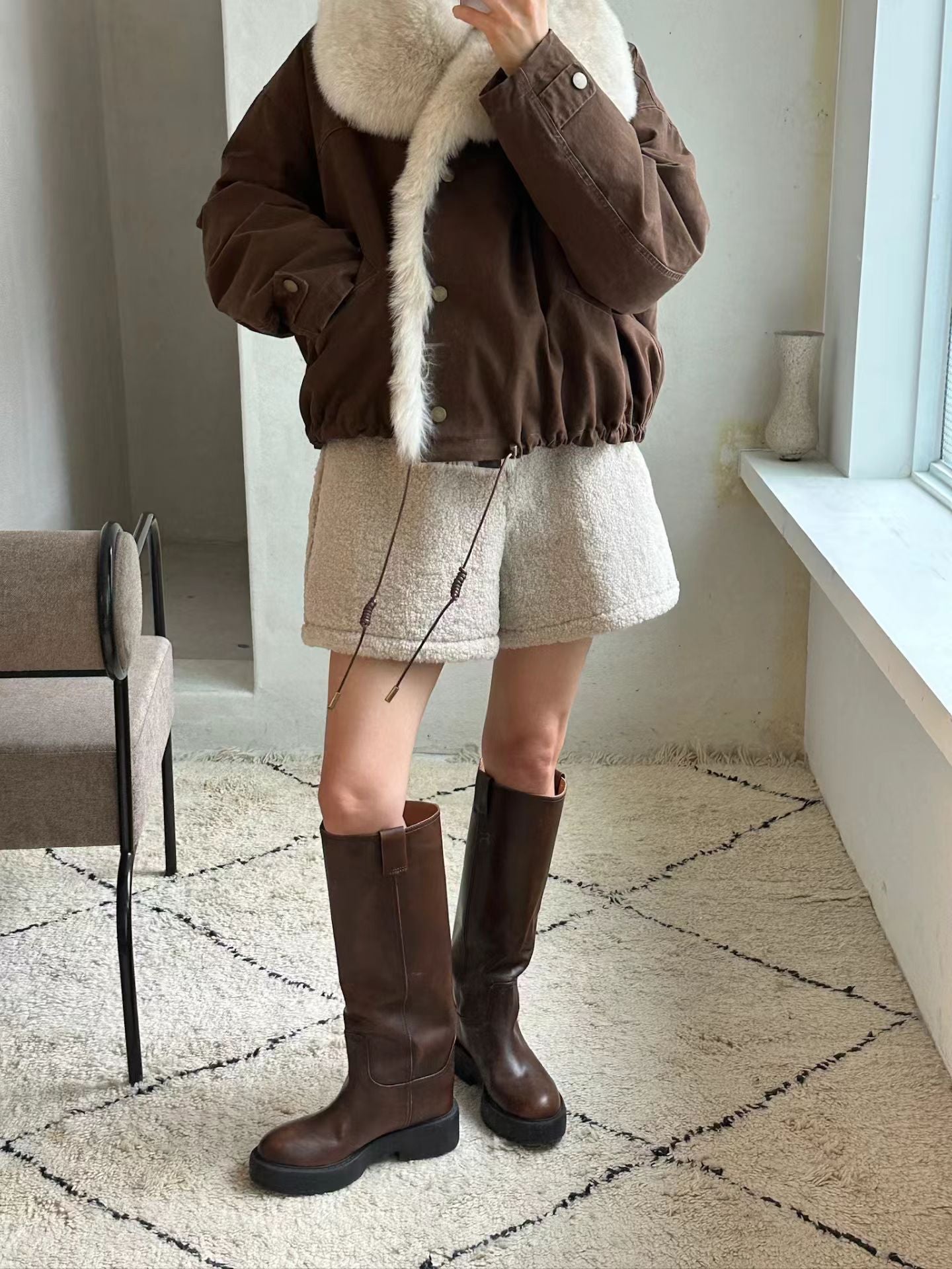 Primrose 100% Fox Fur Jacket 【狐狸毛領鵝絨羽絨】 (2 Colors)