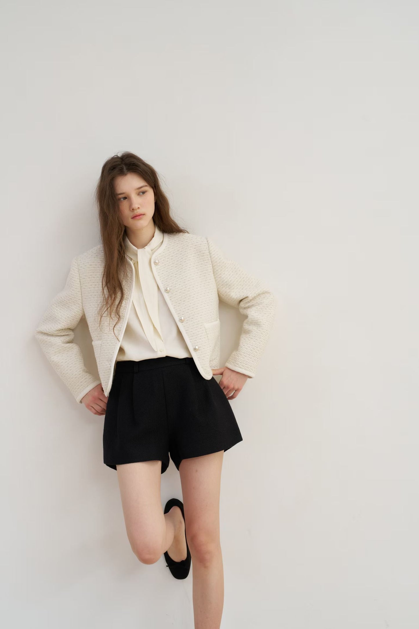 Peridot Tweed Short Pants (2 Colors)