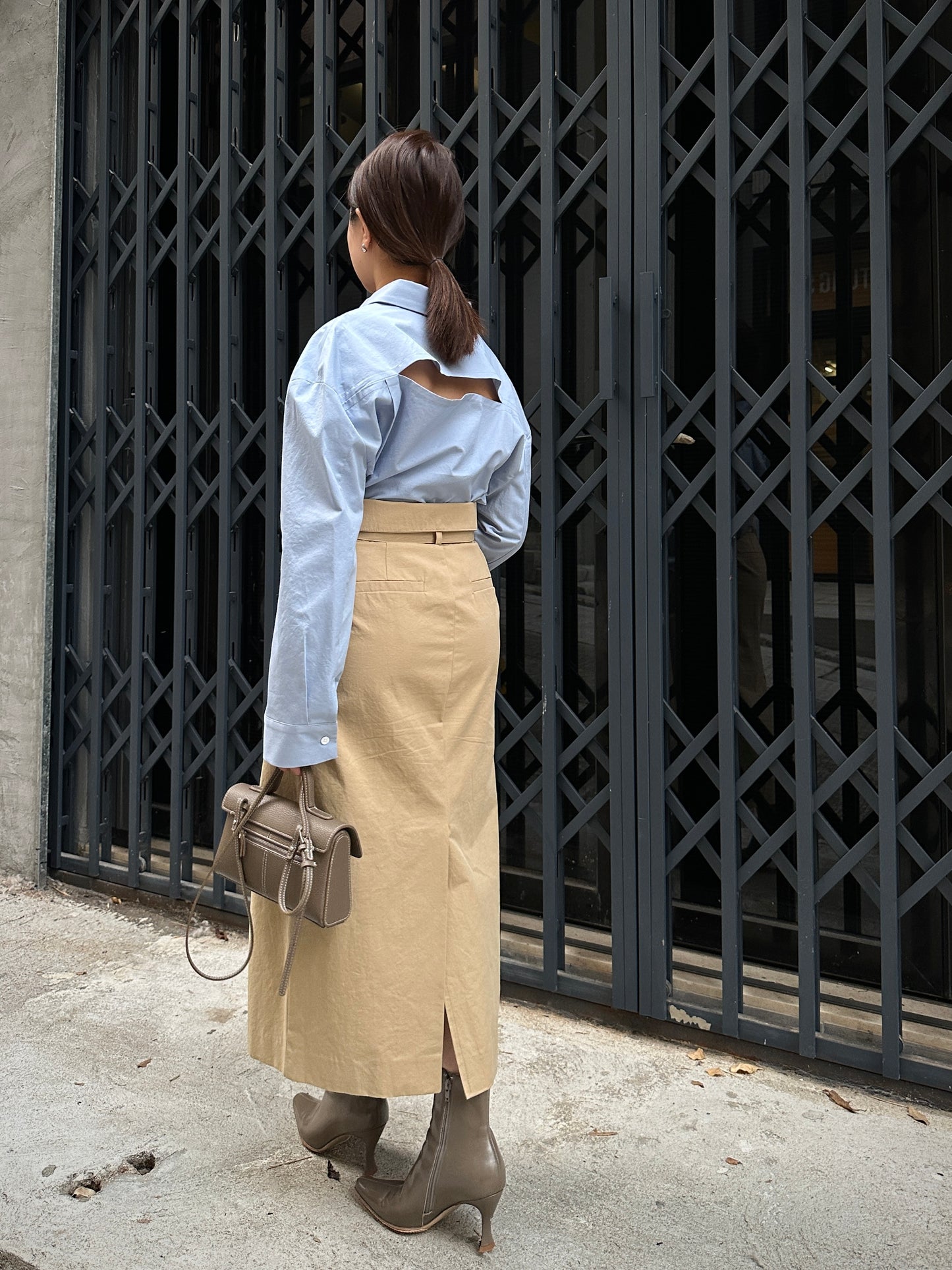 High-waisted Maxi Skirt with Belt