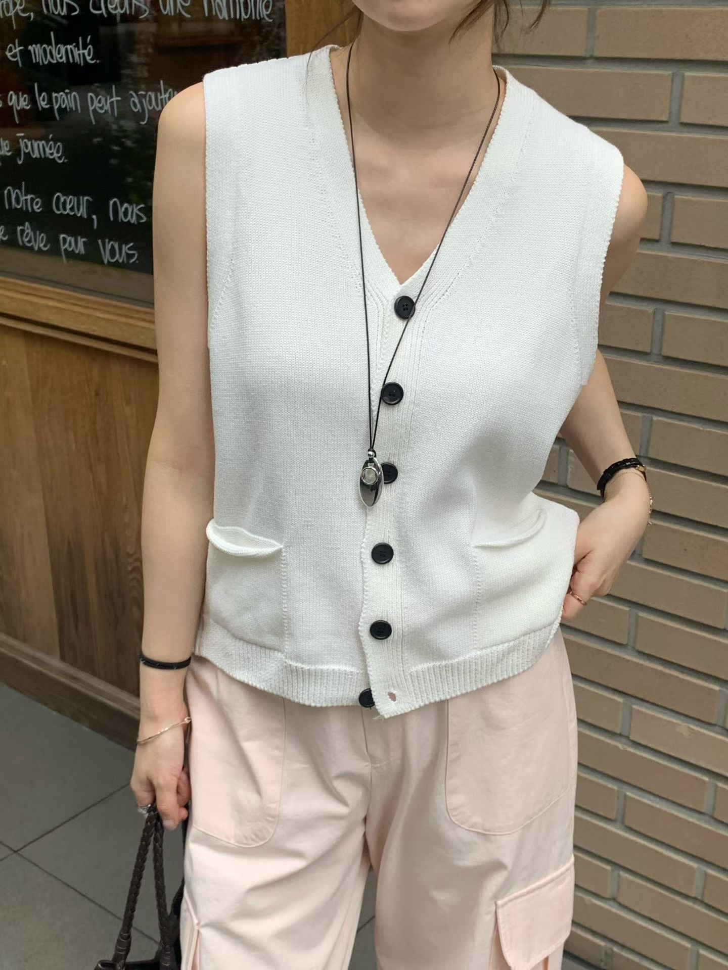 Pasithea Knit Sweater Vests (3 Colors)