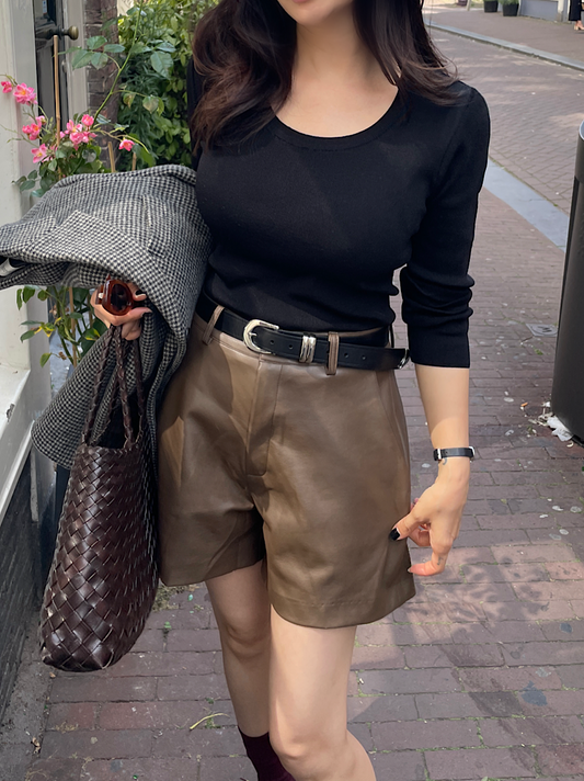 Qadira Leather Shorts (3 Colors)