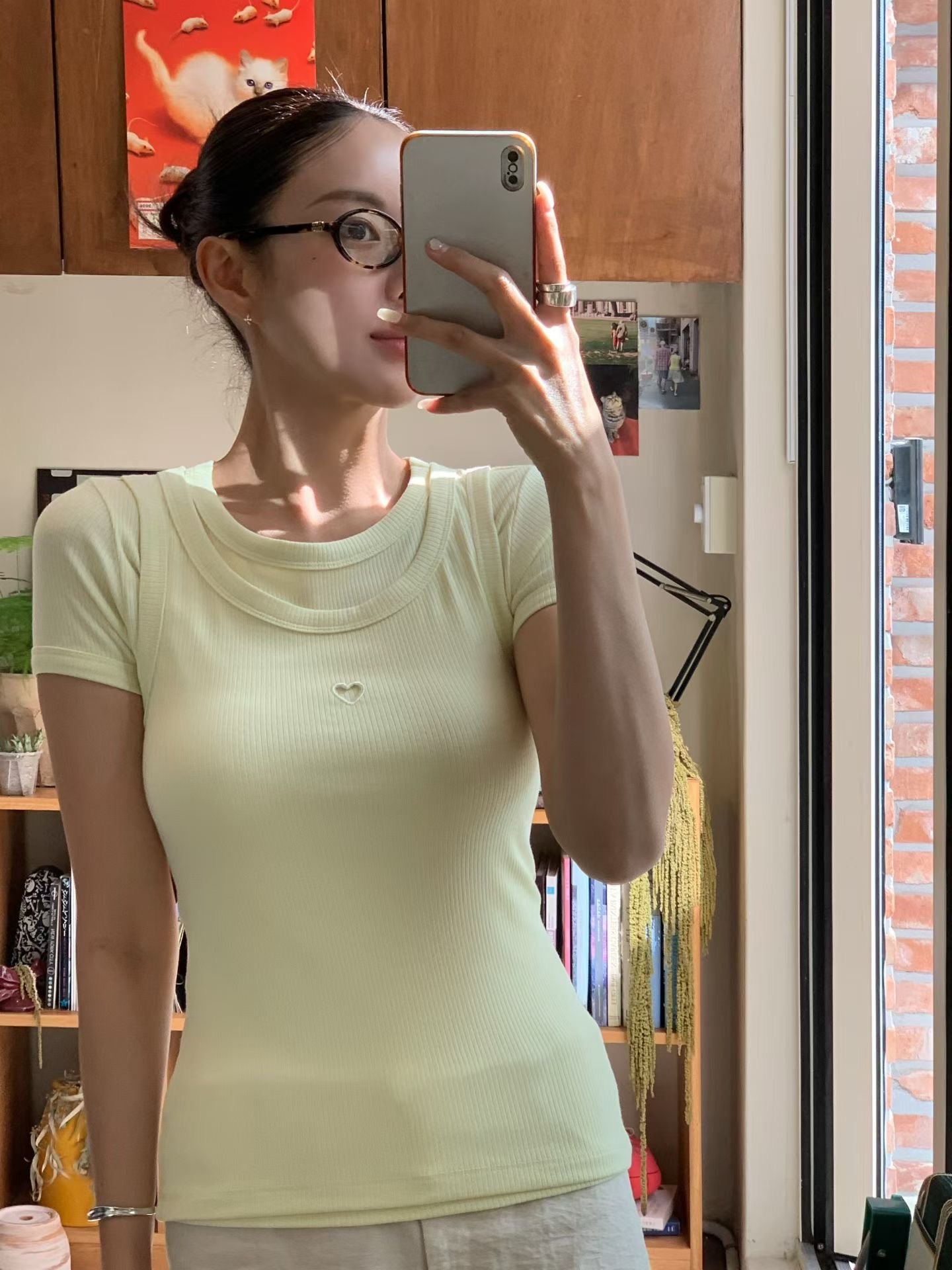 Heart Top Set (3 Colors)(這件沒有直播!)￼