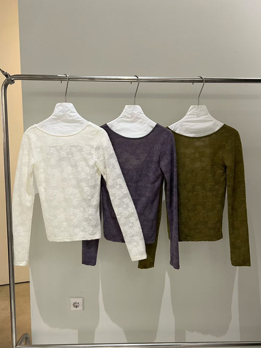 Philomela See Though Lace Top (3 Colors)