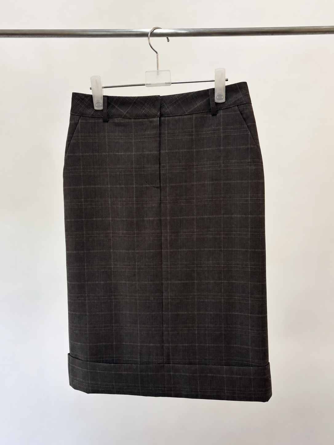 Check Midi Skirt