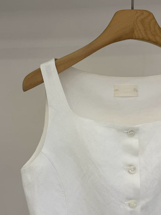 【亞麻50%面料】 Xanthe Linen Top (2 Colors)