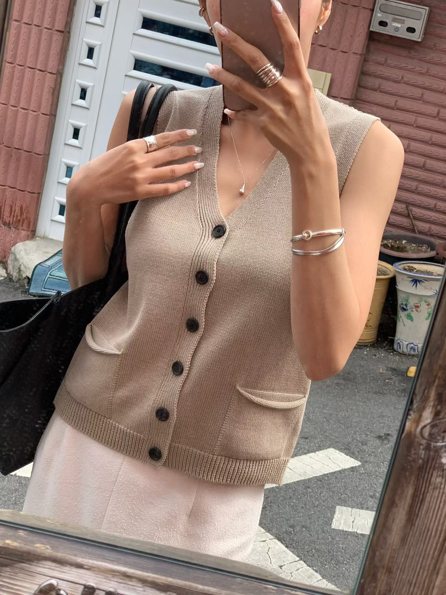 Pasithea Knit Sweater Vests (3 Colors)