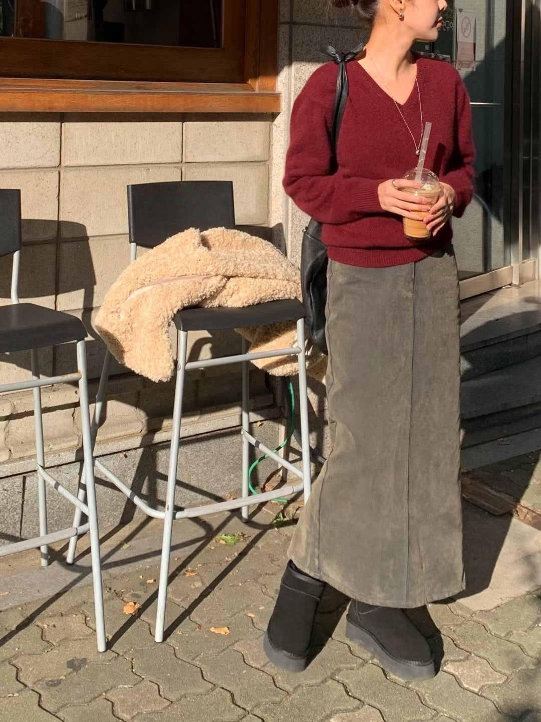 Sorrel Velvet Denim Skirt (3 Colors)