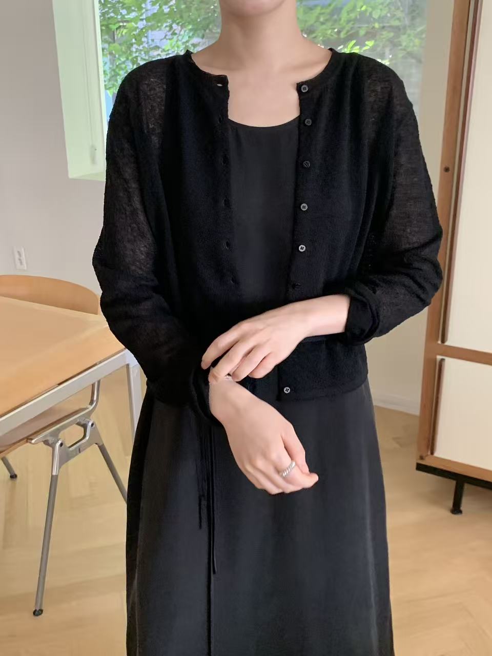 【亞麻44%棉36%】 Oriel Knit Top (3 Colors)