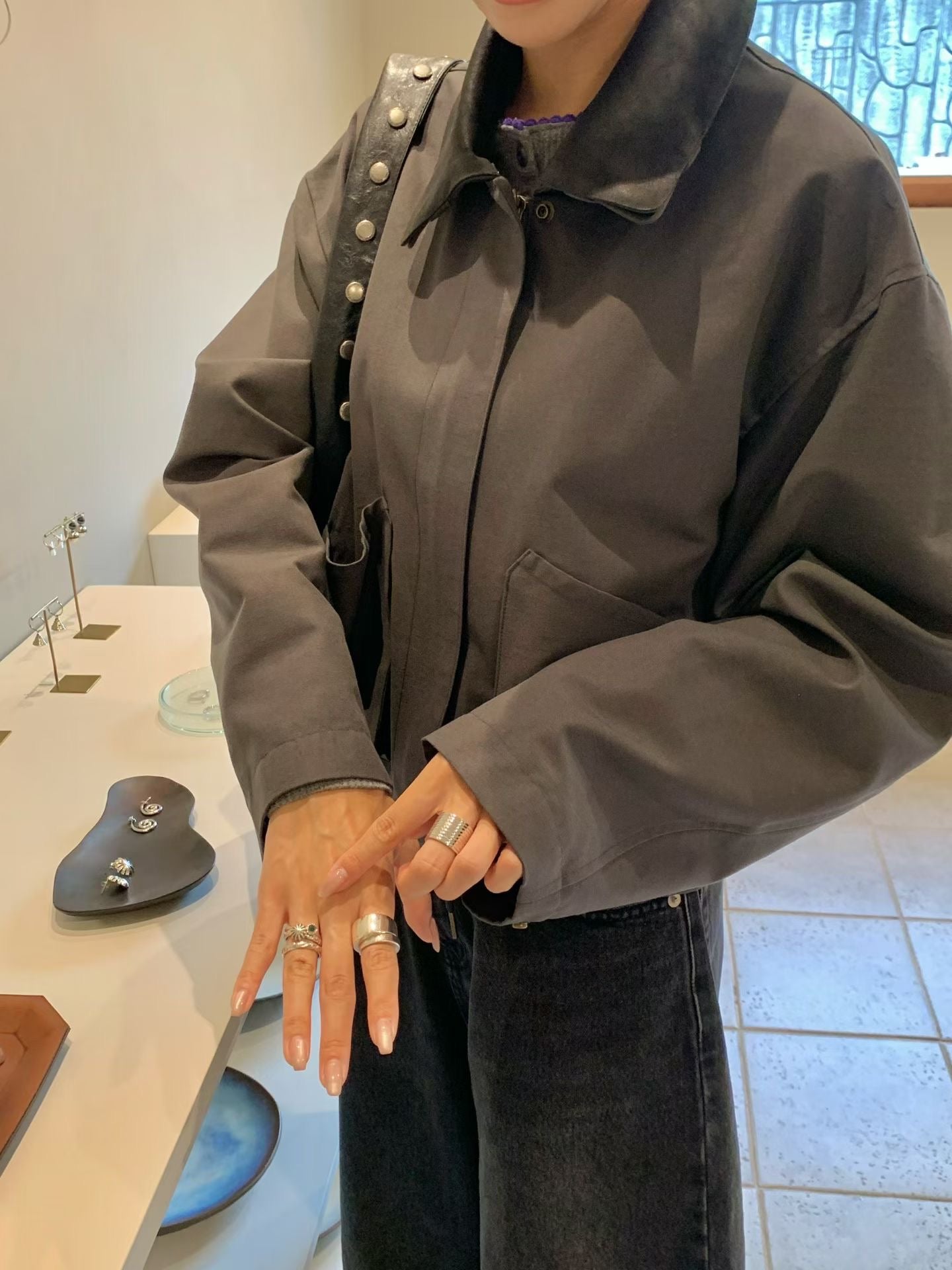【可拆卸撞色翻領】 Zaranne Jacket (3 Colors)