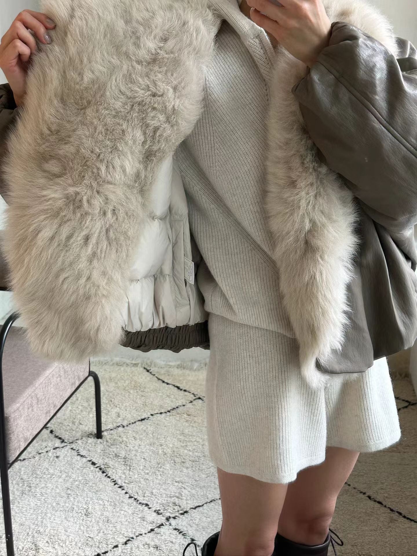 Thisbe Duck Feather Jacket 【羊毛翻領鴨絨羽絨】(2 Colors)