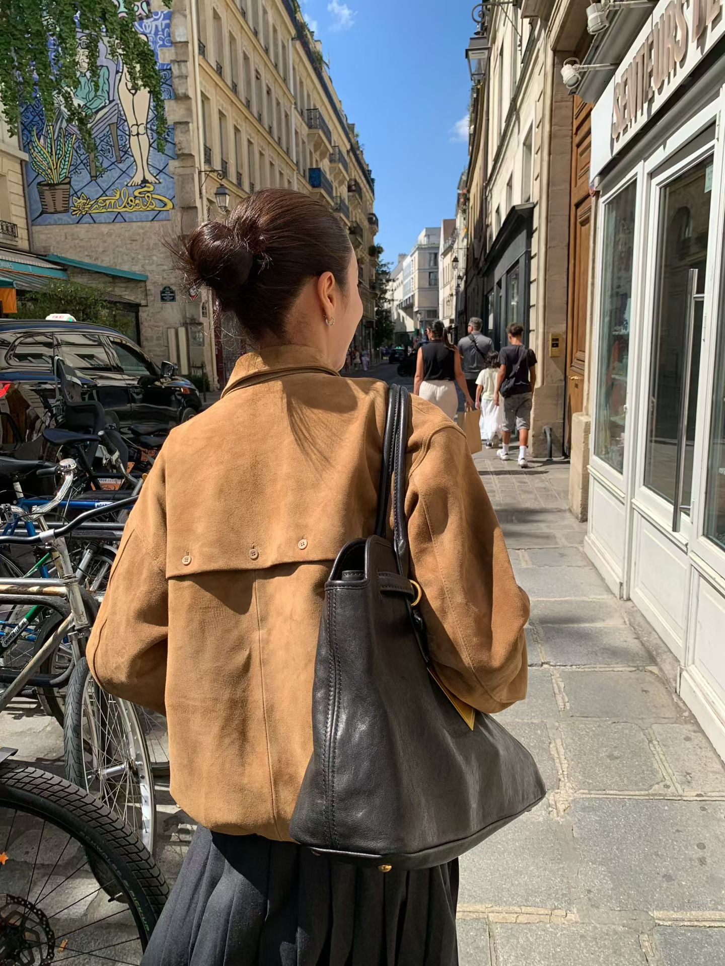 【Italy Fabric】 Lazira Goat Suede Jacket