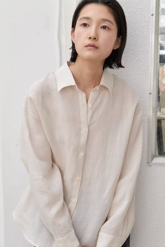 【亞麻100%面料】 Tamsy Shirt (4 Colors)