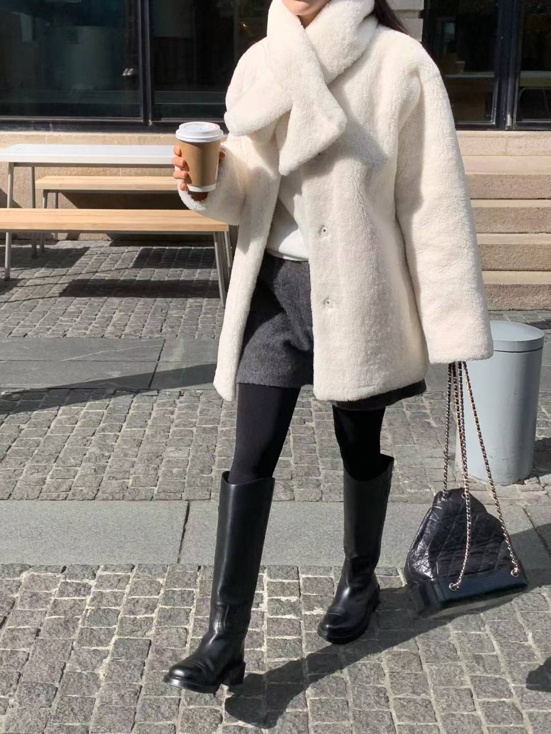 Serafine Coat with Muffler