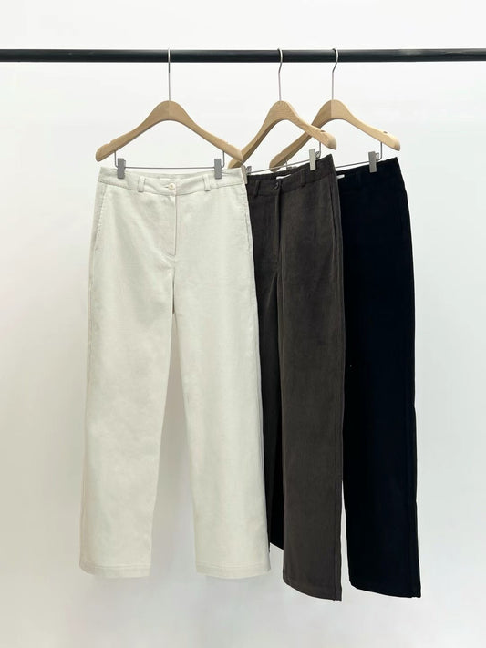 Garden Corduroy Straight Pants (3 Colors)