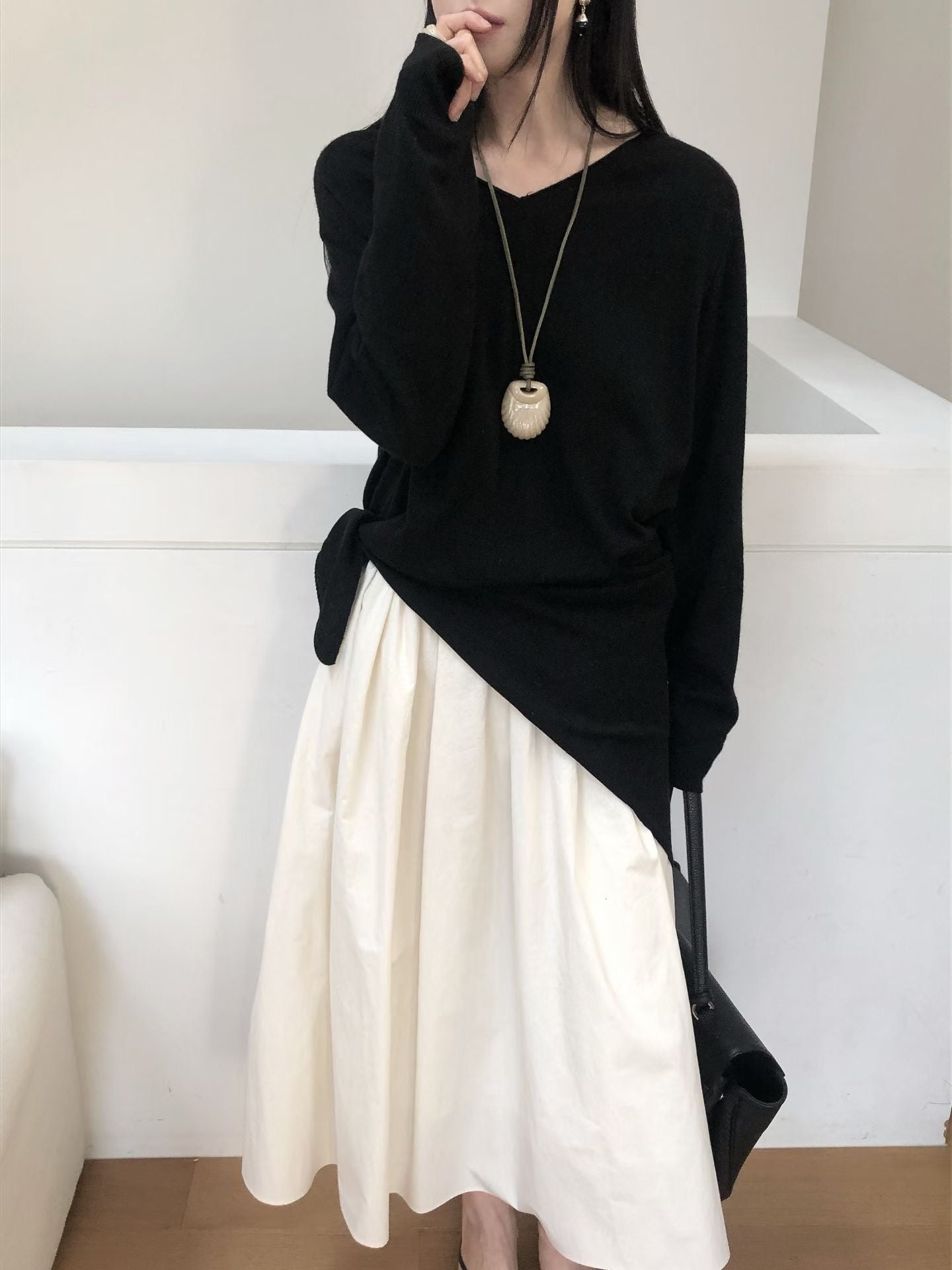 Perenelle Knit Top with Scarf (3 Colors)