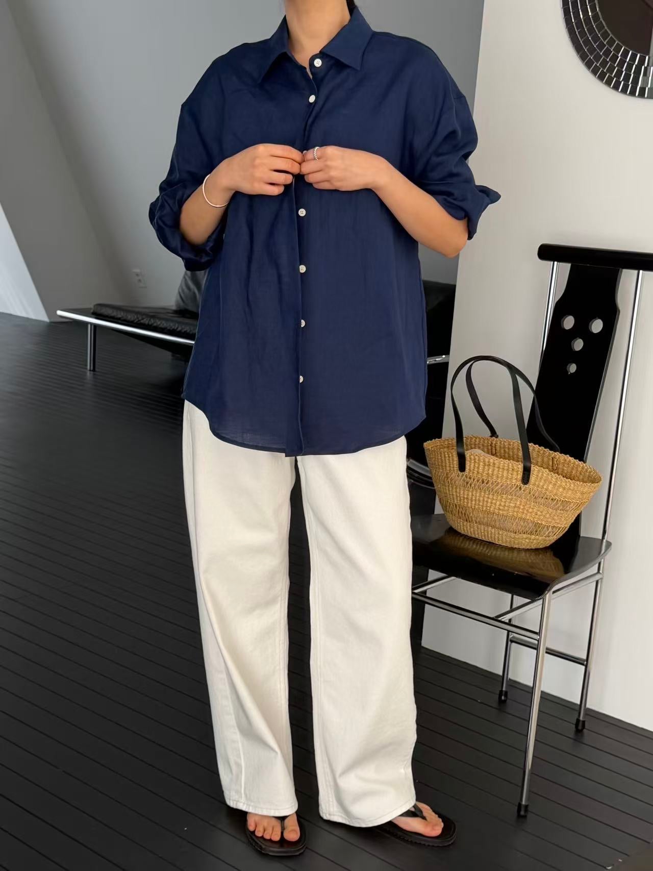 【亞麻100%】 Tamsy Shirt (4 Colors)