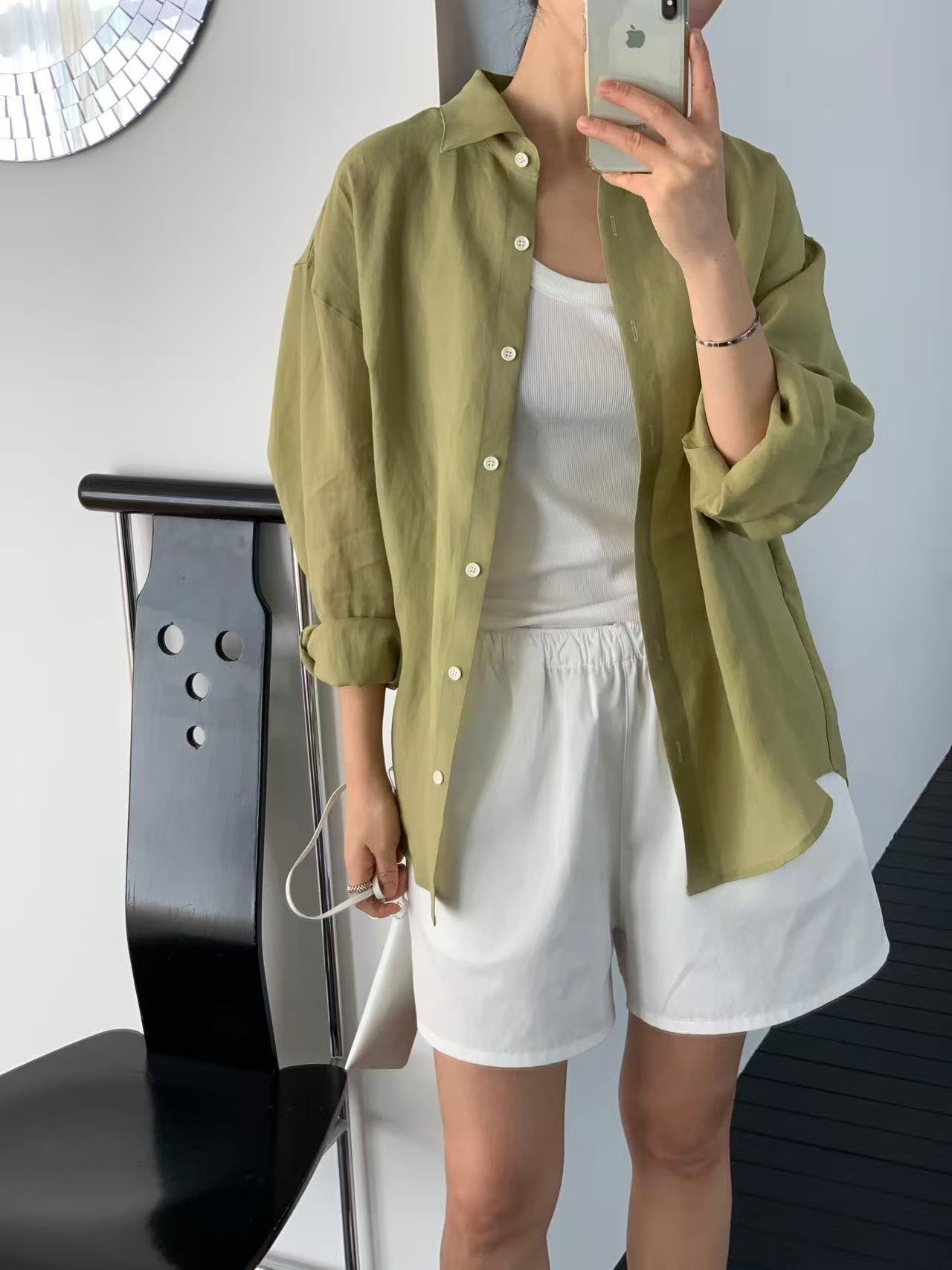 【亞麻100%】 Tamsy Shirt (4 Colors)