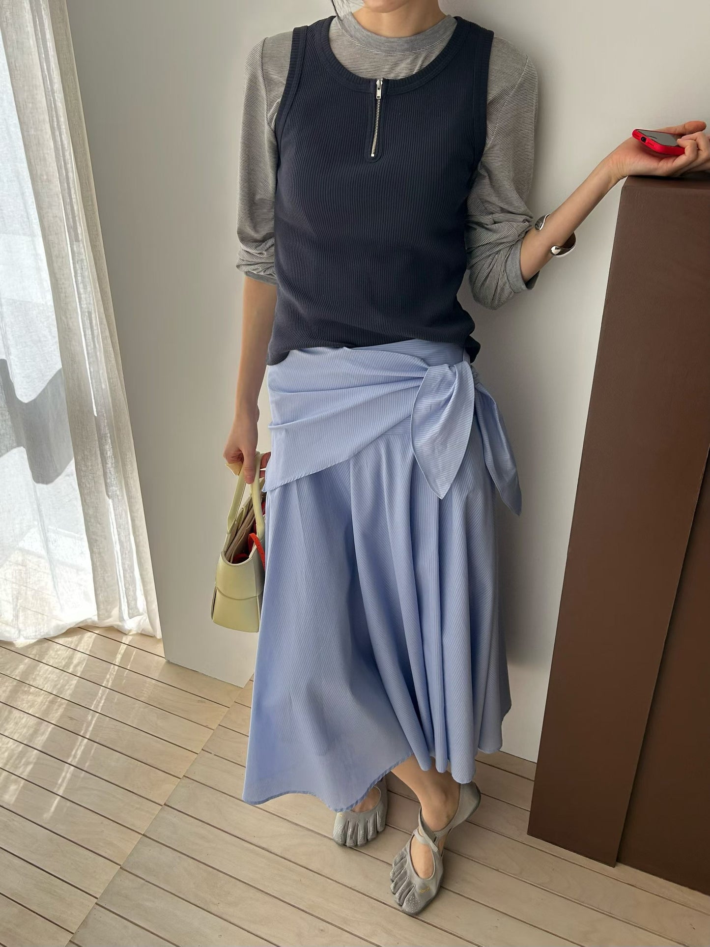 Eurielle Striped Skirt (3 Colors)