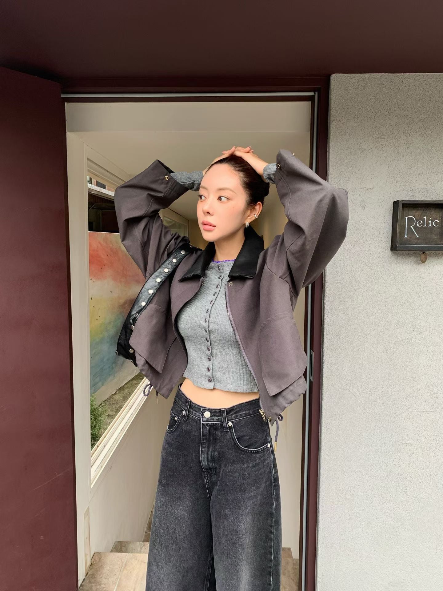 【可拆卸撞色翻領】 Zaranne Jacket (3 Colors)