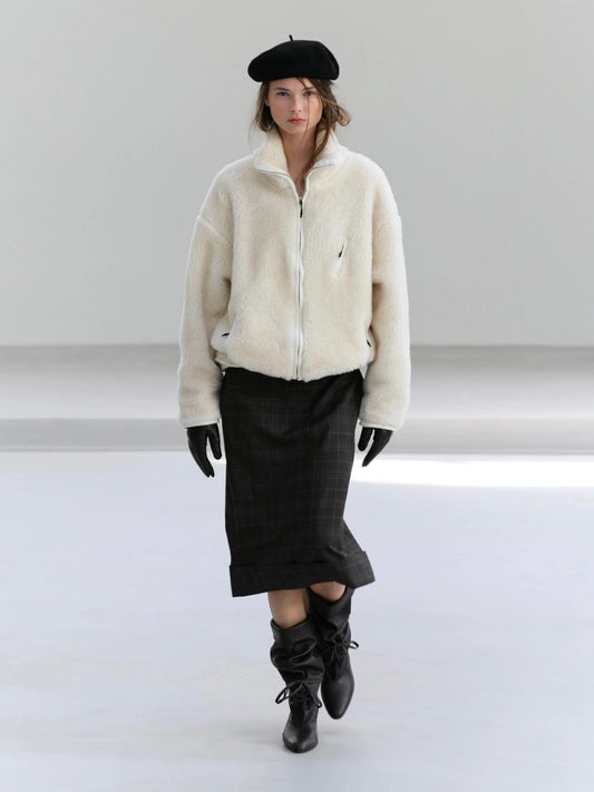 Check Midi Skirt