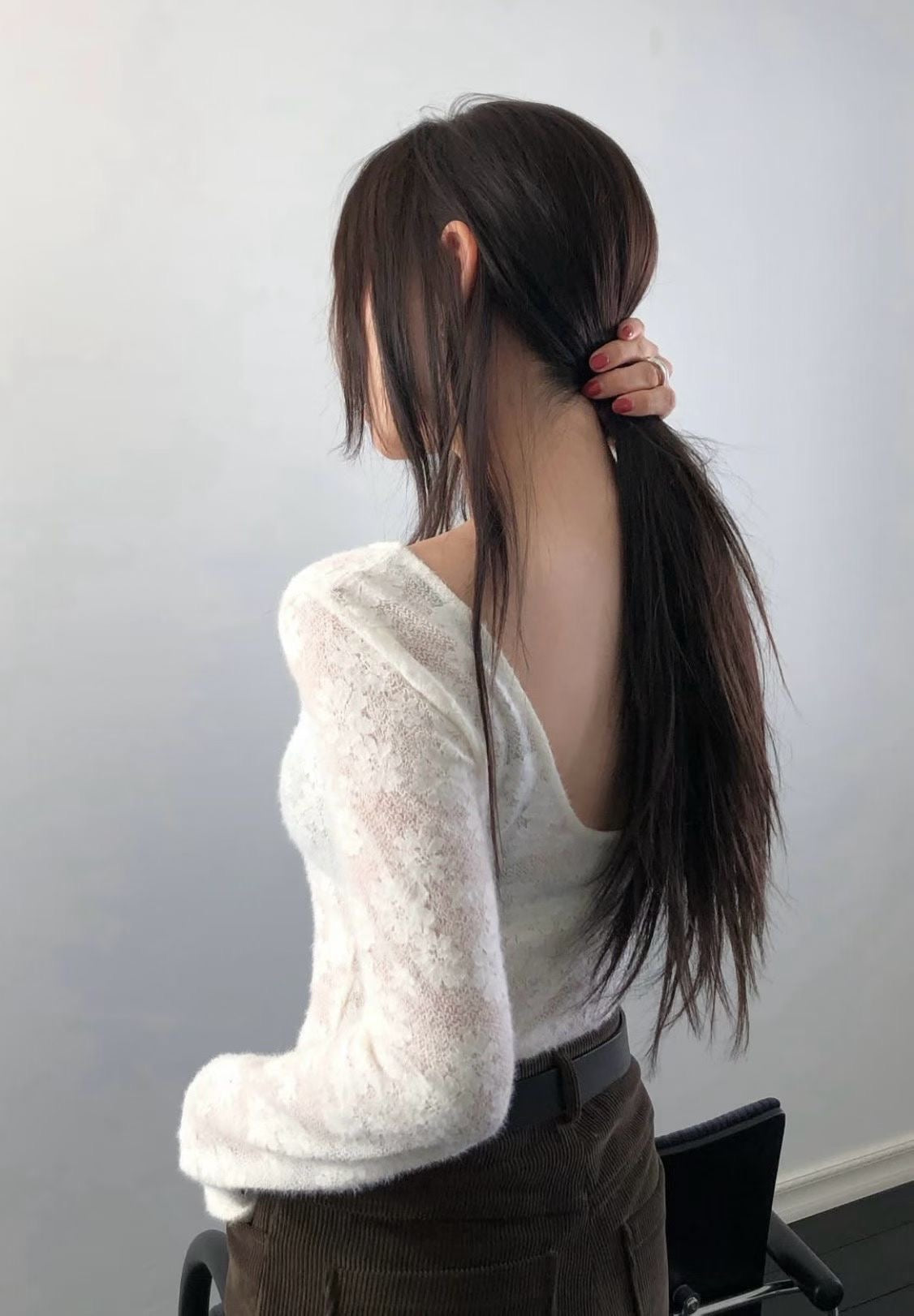 Philomela See Though Lace Top (3 Colors)