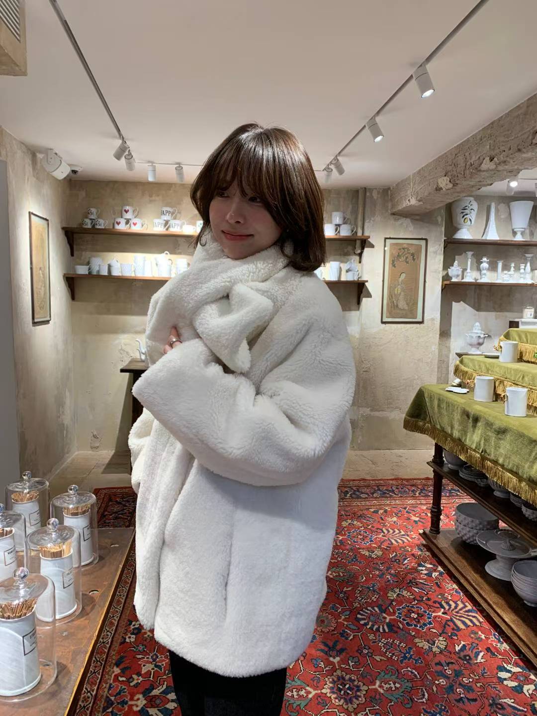 Serafine Coat with Muffler