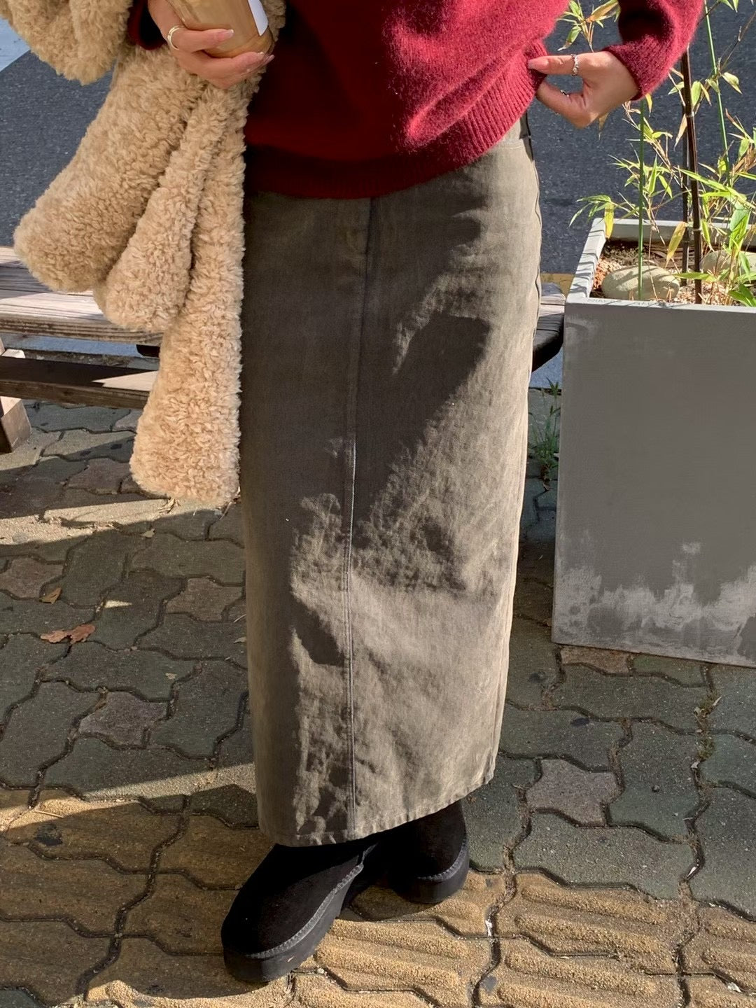 Sorrel Velvet Denim Skirt (3 Colors)
