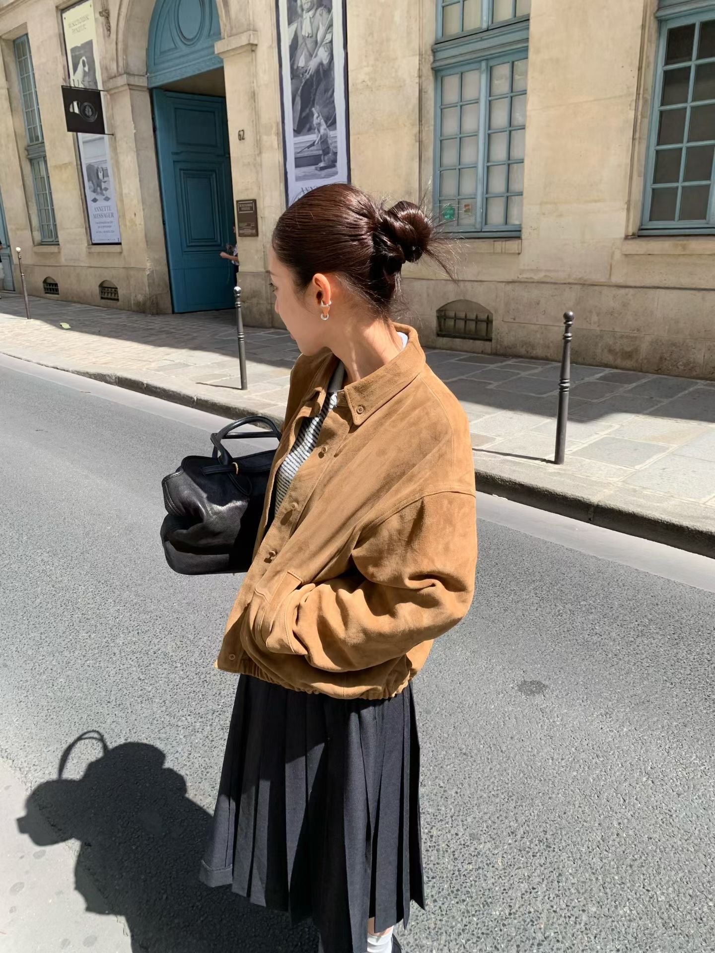 【Italy Fabric】 Lazira Goat Suede Jacket