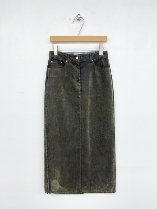 Sorrel Velvet Denim Skirt (3 Colors)