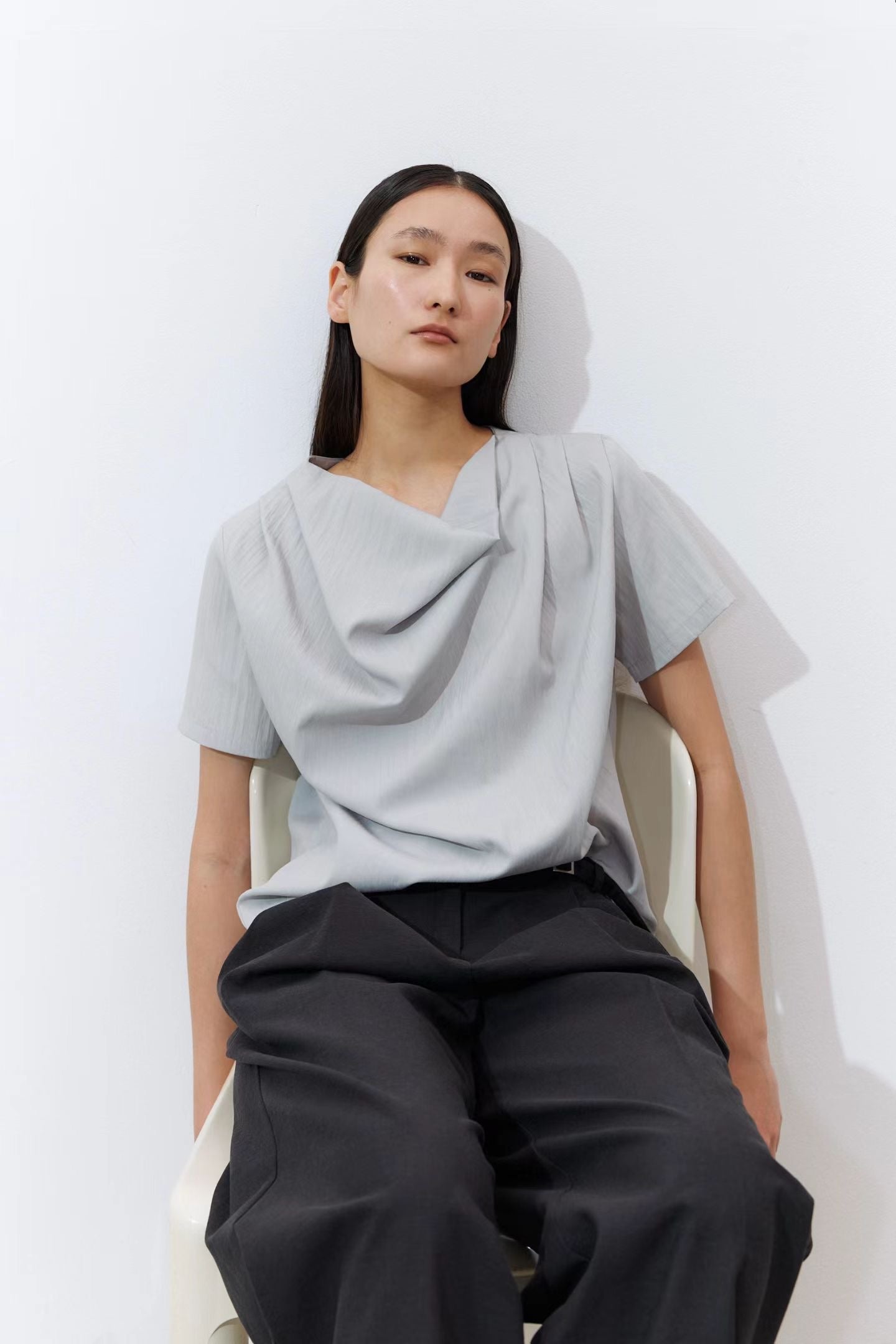 Neck Hool Blouse (2 Colors)
