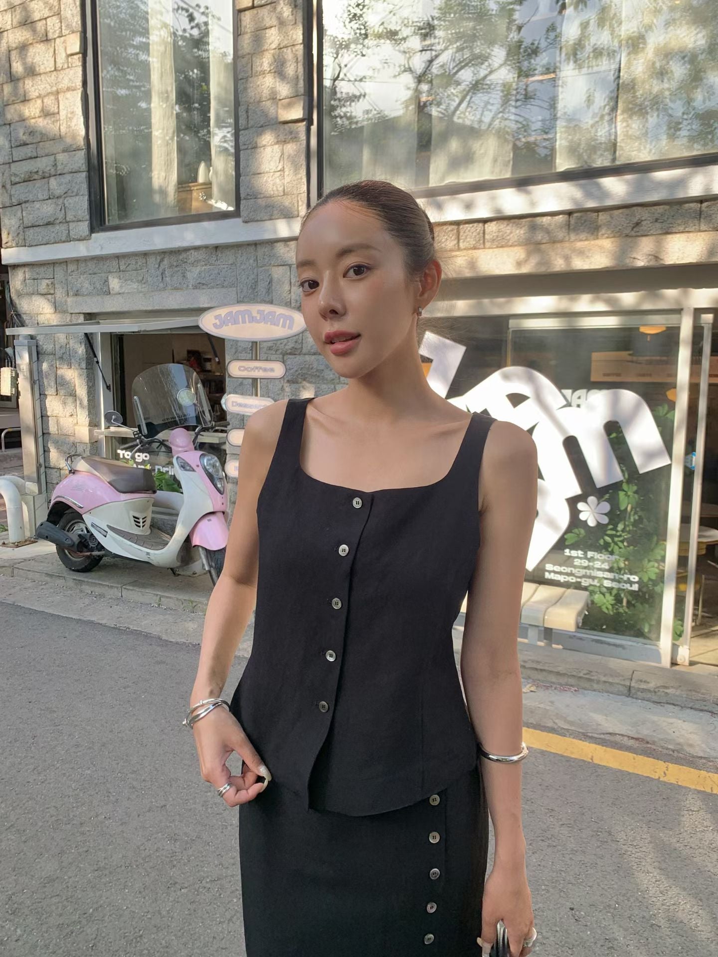 【亞麻50%面料】 Xanthe Linen Top (2 Colors)