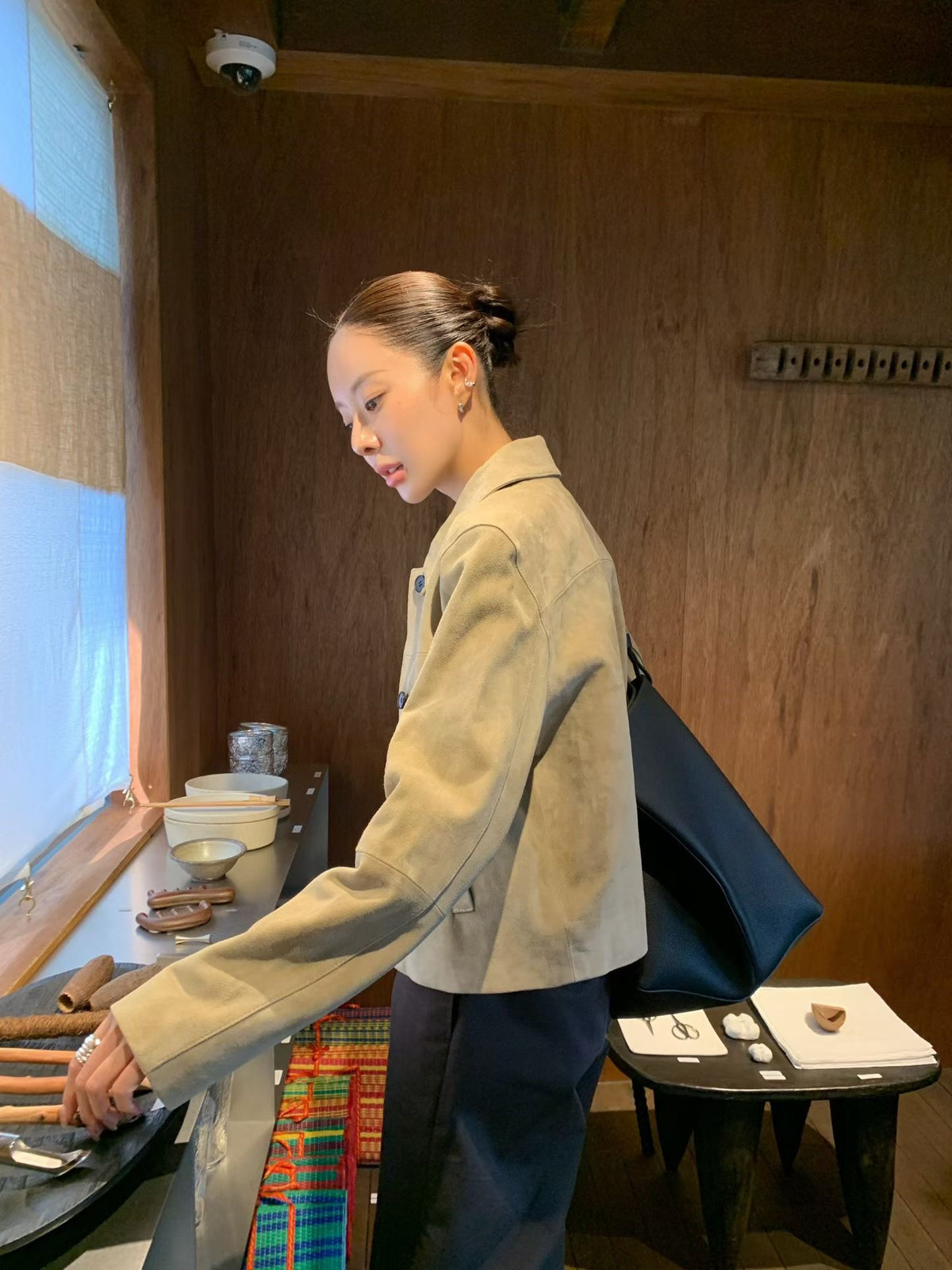 【Italy Fabric】 Elenys Goat Suede Jacket (2 Colors)