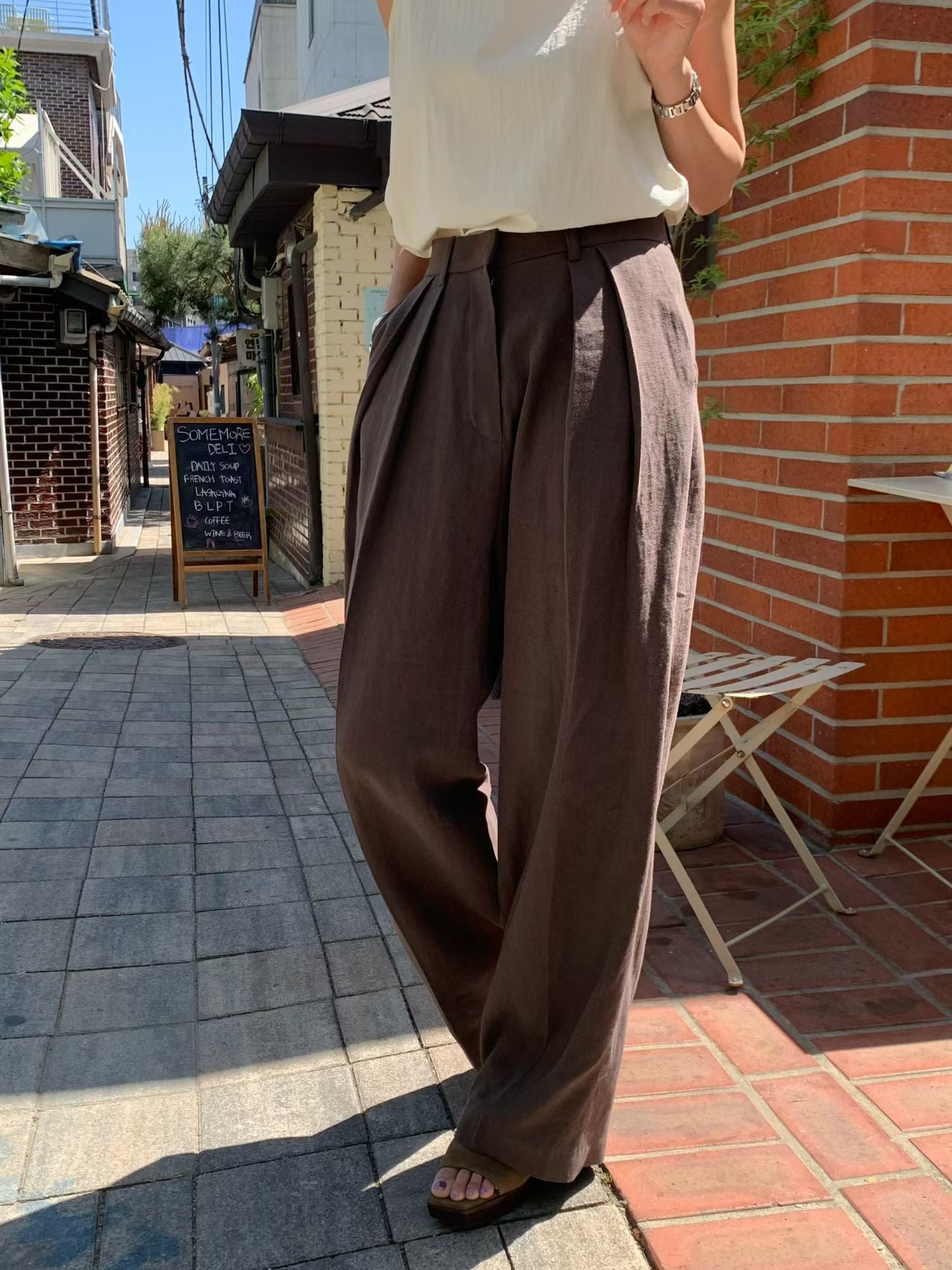 【亞麻55%棉33%面料】 Idalia Linen Pants (3 Colors)