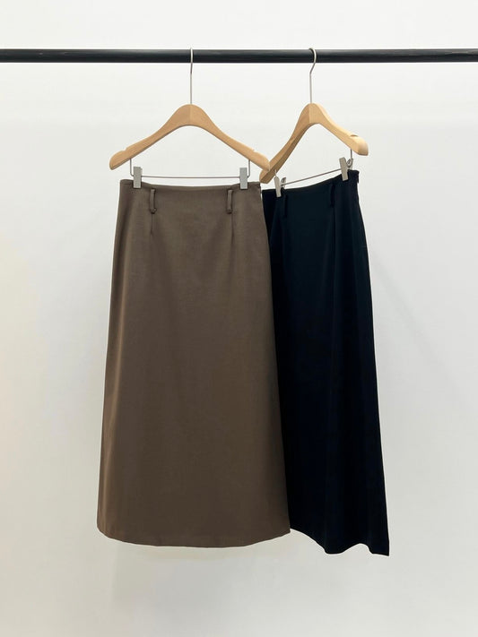 Mellow Wool Long Skirt (2 Colors)