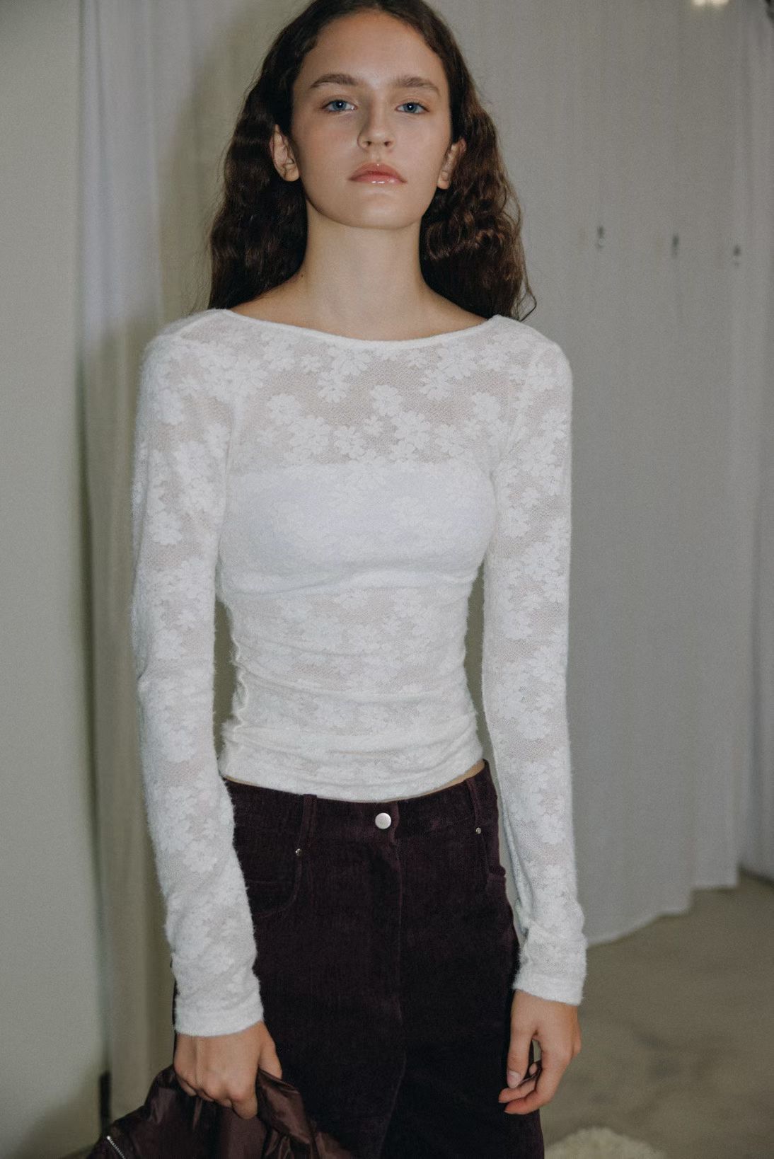 Philomela See Though Lace Top (3 Colors)