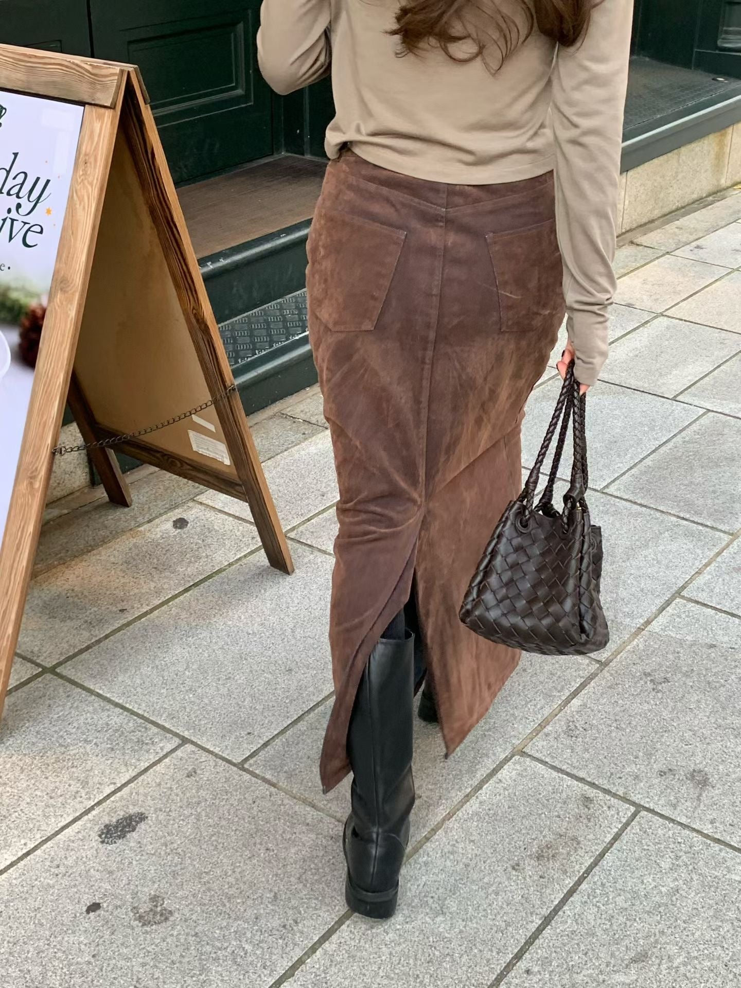 Sorrel Velvet Denim Skirt (3 Colors)