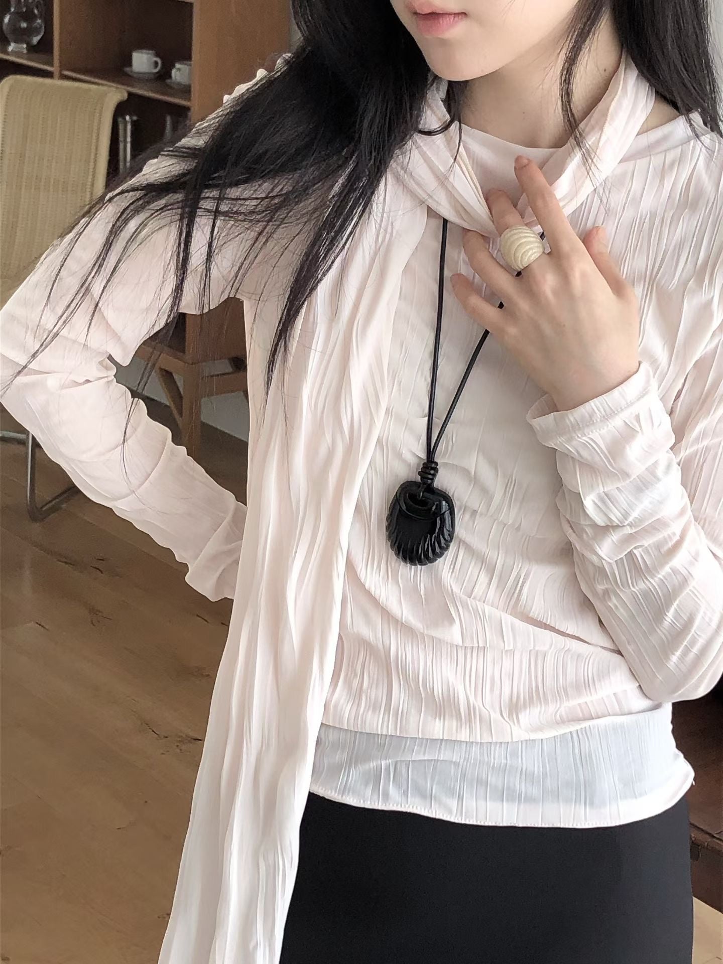 Nika Top with Scarf (2 Colors)