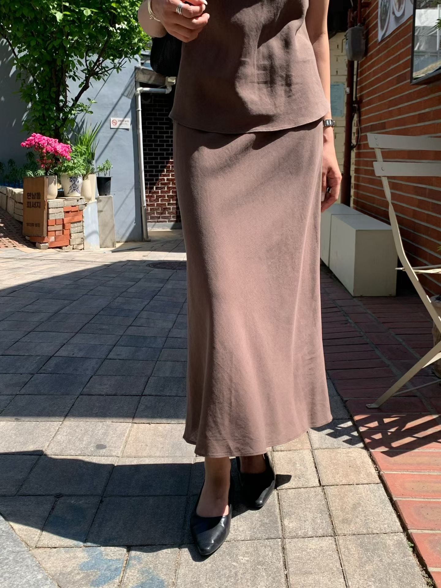 【亞麻40%面料】 Emeris Skirt (2 Colors)