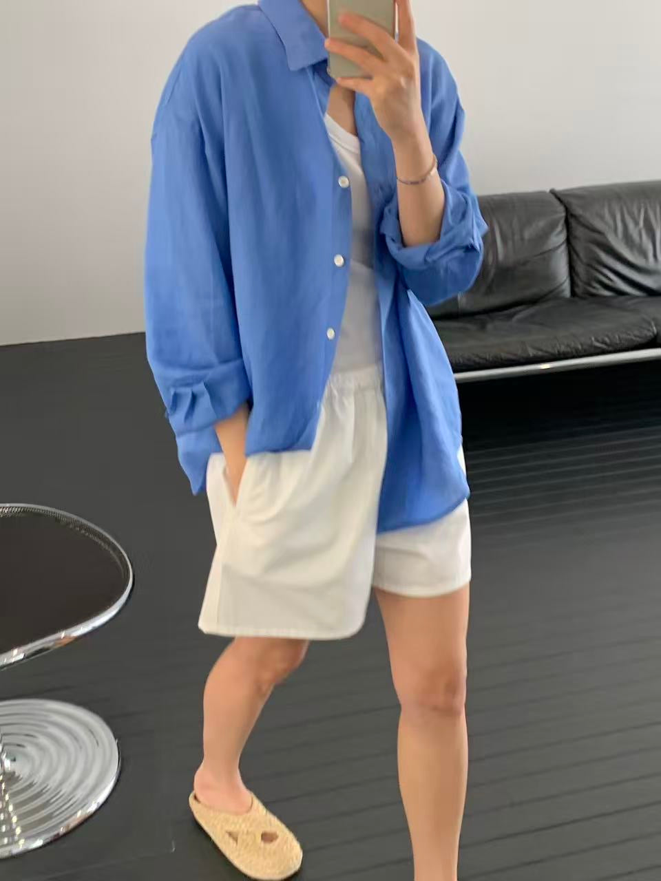 【亞麻100%】 Tamsy Shirt (4 Colors)