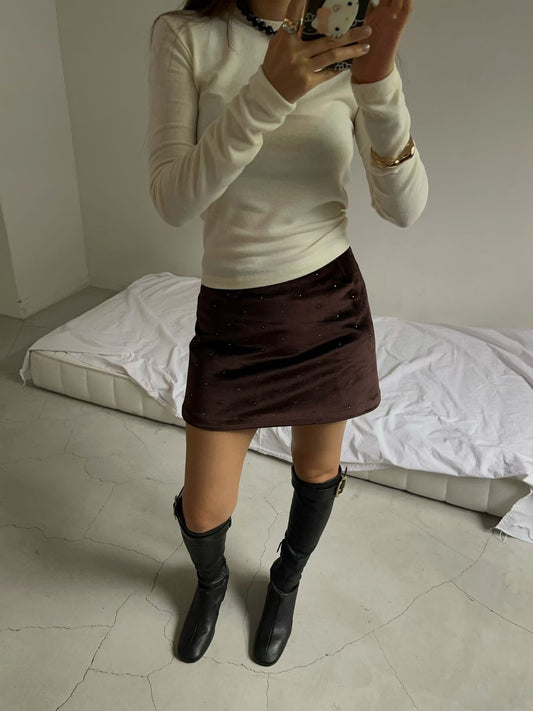 Lilac Velvet Skirt (2 Colors)