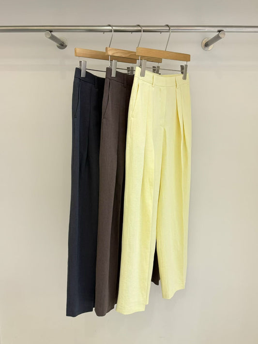 【亞麻55%棉33%面料】 Idalia Linen Pants (3 Colors)