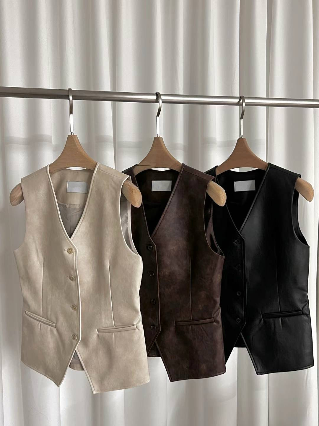 Vintage Leather Vest (3 Colors)