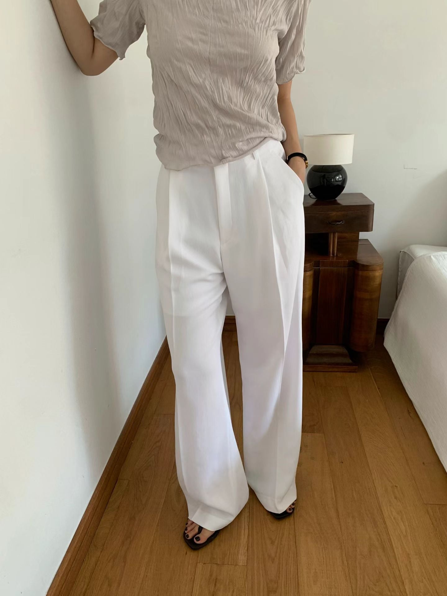 Summer One-Tuck Pants (4 Colors)
