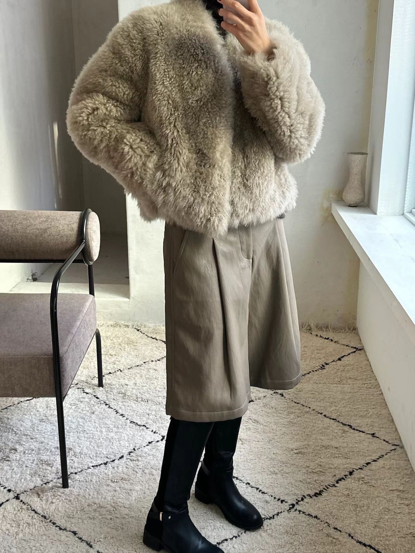 Amabel 100% Wool Jacket 【山羊絨長絨皮草外套】