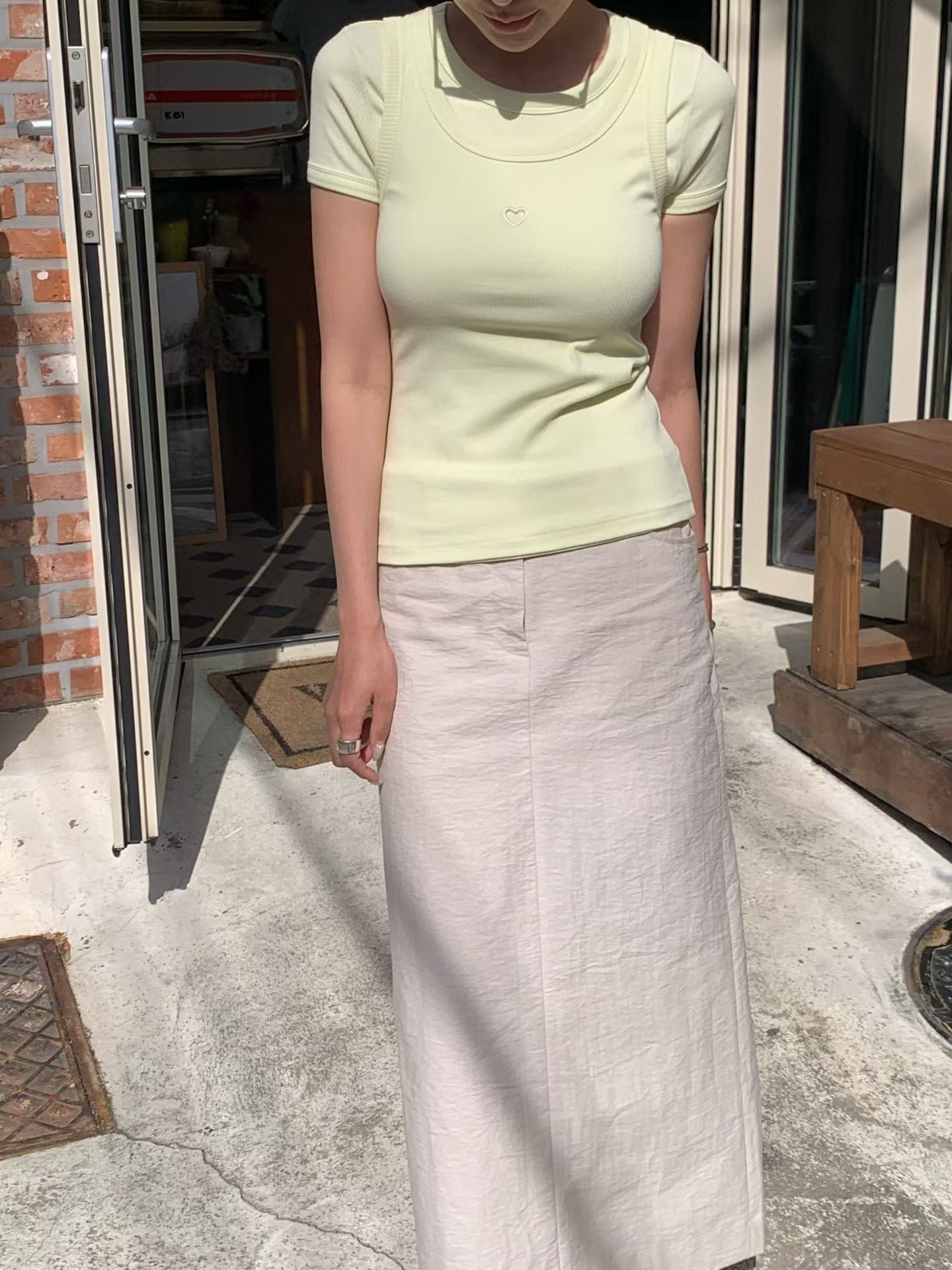 Heart Top Set (3 Colors)(這件沒有直播!)￼